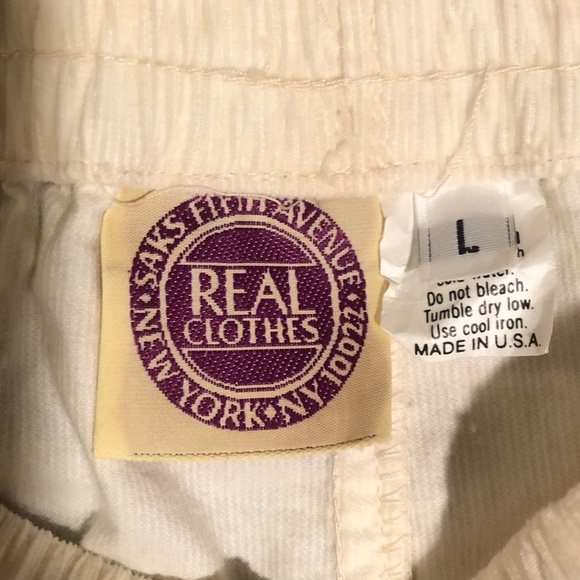 Saks Fifth Avenue light corduroy with elastic waist. Washed but never worn. - Picture 6 of 8